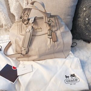 Coach Madison Claire Satchel Ivory Bag